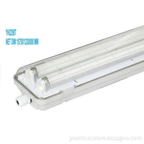 2x58w waterproof fluorescent lighting fixture